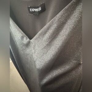 Express Gray Metallic Shimmer Tank with Adjustable Straps Size Medium